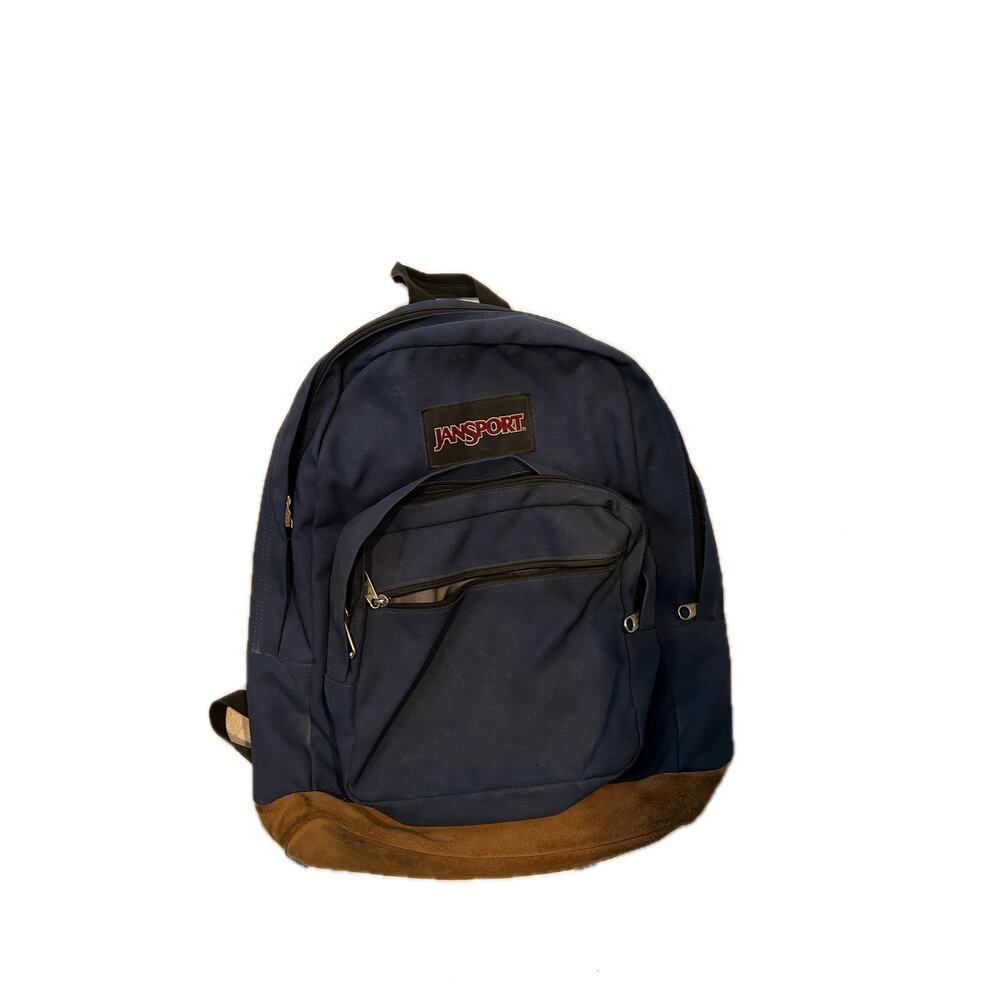 JanSport Right Pack 3 Section Blue Brown Backpack